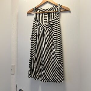 (Anthropologie) Bellatrix striped 100% silk blouse, Size Large